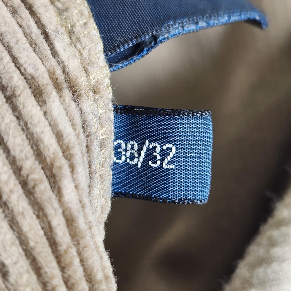 Polo Ralph Lauren Corduroy Pants Mens 38x32 Beige Andrew Pleated Classic Fit - Picture 9 of 13